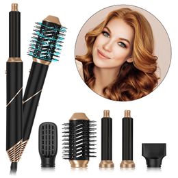 Multifunctional Hair Dryer Air Curler 5 In 1 Styler Foldable Hairdryer Powerful Blower Brush Styling Comb 240515