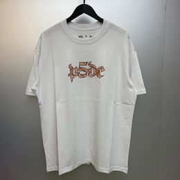 USA 24ss Letter Print Oversized Tee Skateboard Men t shirt Women Street Casual Cotton Tshirt 0520