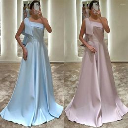 Party Dresses Yipeisha Prom Dress Classic One-Shoulder A-Line Ruched Satin Formal Occasion Gown Vestidos Largos Elegantes Mermaid