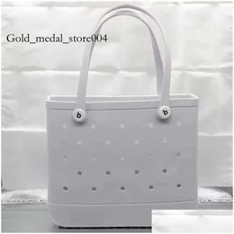 Storage Bags Waterproof Woman Eva Tote Large Shop Basket Washable Beach Sile Bogg Bag Purse Eco Jelly Candy Lady Handbags Summer Dro Dh8rh 3289