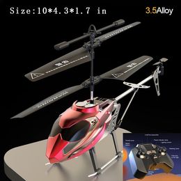 Electric RC Helicopters Kids Toy for Boys Airplanes Remote Control Model Children Aircraft Quadcopter 6 8 9 10 12 Years Old Gift 240520