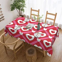 Table Cloth Hearts In Love Tablecloth 54x72in Waterproof Home Decor Indoor/Outdoor