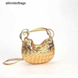 Bottegvenets Sardine Bag Small Design Woven New Handbag Dumpling Tidy Leisure Versatile Real Leather