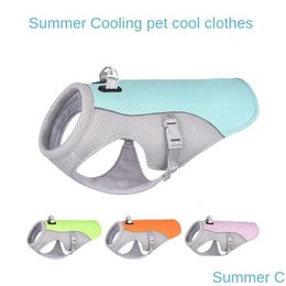 Dog Apparel Rapid Cooling Vest Harness Summer Clothes Outdoors Reflective Adjustable Breathable Jacket For Small Medium Largr Drop D Dhv1O