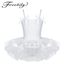 White Kids Girls Professional Ballet Dress Gymnastics Leotard For Girl Child Ballet Tutu Dress Dance Clothes Beautiful Dancewear 240520