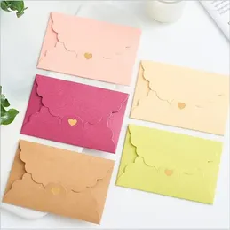 Gift Wrap Kraft Paper Envelope Heart Love 10.5 7cm Romantic Letter Card 50pcs Mini Pearlescent