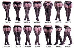 Women039s Erotic Underwear Hollow Hanging Socks Jacquard Pants Bottoming Pantyhose Fishnet Socks Sex Stockings2069136
