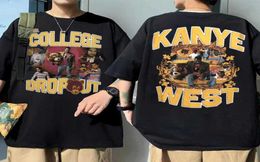 Men039s TShirts Rapper College Dropout Music Album Bear Print Tshirt Men039s Cool T Shirt Men Women Oversize Black Hip Hop 8582110