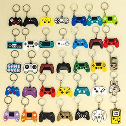 50PCS PVC Keychain Cute Gamepad Colourful Joystick Keyring Wholesale Custom Key Chain for Car Key Accessories Gadget for Man Gift 240516