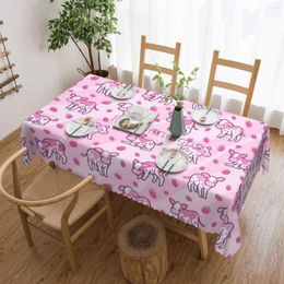 Table Cloth Strawberry Moos Tablecloth 54x72in Wrinkle Resistant Decorative Border Festive Decor