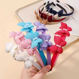 Hair Accessories 1/3 piece exquisite butterfly hair simulation pearl childrens hair circle daily hair clip cute girl accessories wholesale d240520