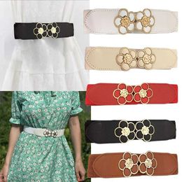 Other Fashion Accessories Womens tight fitting corset wide waist accessories wide waistband floral belt elastic belt J240518