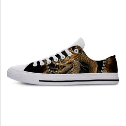 Casual Shoes Summer Golden Chinese Dragon Fashion Sneakers Men Women High Quality Low Top Board