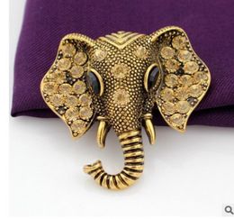 Christmas gift whole popular high quality clothing accessories with diamond elephant Brooch7068218