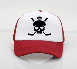 Skull Hockey sign pattern printing net cap baseball cap Men women Summer New Youth Joker sun hat Beach Visor1319595