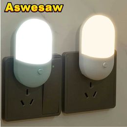 Lamps Shades Bedside Night Light EU US Plug LED Night Light AC220V Bedroom Light Childrens Cute Night Light Corridor Toilet Y2405206DPA