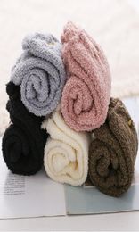 Factory Direct s Cat Paw Cute Cartoon Fuzzy Socks Ladies Coral Fleece MidTube Funny Socks Autumn And Winter Cotton Warm9374250