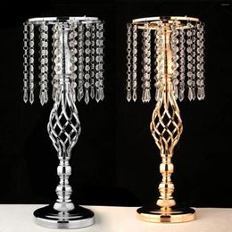 Candle Holders Iron Flowers Vase Candlestick Centrepieces Road Lead Candelabra Wedding Home El Table Decoration