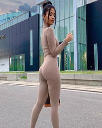 Women Knitted Skinny Set Ladies Long Sleeve Sweater Legging Knitting Pants Suits Autumn Winter Bodycon Tracksuits Fitness Set9258638