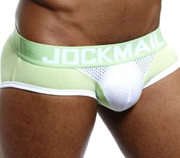 JOCKMAIL underpants Sexy men underwear pajamas gay men Underwear Shorts pantie Solid Cotton mesh Briefs Panties Mens bralette4105703
