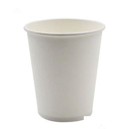 Disposable Cups & Straws Cup White Paper Coffee Tea Milk Drinking Accessories Party Supplies Drop Delivery Home Garden Kitchen, Dining Dhp2J
