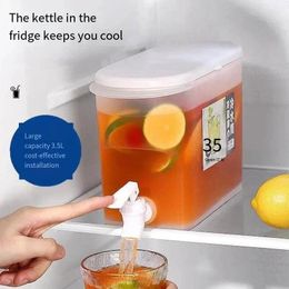 Water Bottles Plastic Freezer Jug Cold With Faucet In Refrigerator Large Capacity Juice Tea Drinkware Kettle Restaurant Accessory