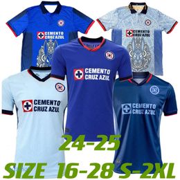 25 Cruz Azul Soccer Jerseys Liga MX CAMPEONES 2023 2024 RODRIGUEZ SALCEDO RIVERO MOISES SEPUEDA ANTUNA ROMERO home away 3rd jersey 23 24 football shirts kits