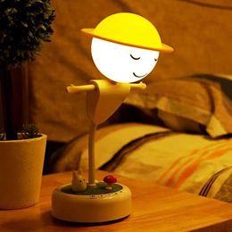 Lamps Shades Scarecrow Night Light Table Lamp For Childrens Room Bedside Kids Lampka Nocna Dla Dzieci Decoration Luces Led Para Habitacion Y240520Y4O2