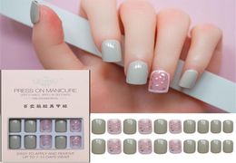 False Nails 30PCS Detachable Square Fake Manicure Nail Art Tips Set Bright Colour Artificial With Glue Tip236r8229370