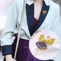 Brooches 1PC Fashion Rhinestone Beauty Fairy Butterfly For Women Clothing Jewelry Party Accessories Gifts