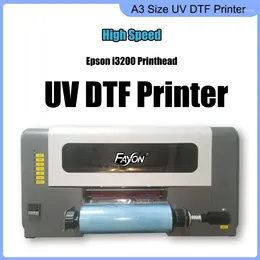 All In One A3 UV DTF Printer For Crystal Label Metal Curved Surface Sticker I3200 Printhead