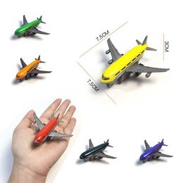 Aircraft Modle Childrens simulated Aeroplane alloy toy model creative Colour mini Aeroplane pulled back to car toy boy birthday gift plugin airp