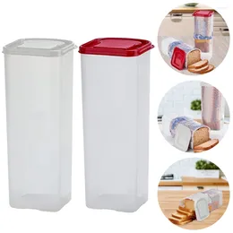 Storage Bottles Plastic Sandwich Bread Holder With Airtight Lid Bin Fresh Container For Bun Bagel Loaf