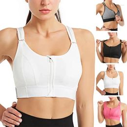 Women's Shapers Adjustable Front Zip Sports Bra -Proof Underwire Vest Yoga Cross Back Underwear Slimming Jumpsuit Brassiere