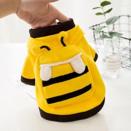 Dog Apparel Pet Costume Bee Hoodies Cartoon Sweater For Costumes Small Dogs Cat Clothing