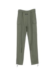 line Season 6 main high street ribbon drawstring casual pants overalls army green6887189