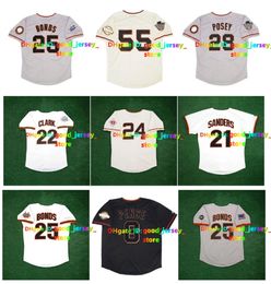 Barry Bonds SF Giants Throwback Baseball Jersey - 2024 World Series, Sizes S-4XL good men women youth