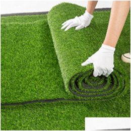 Garden Decorations 1.5Cm Thickness Artificial Lawn Carpet Fake Turf Grass Mat Landscape Pad Diy Craft Outdoor Drop Delivery Home Patio Dhx3T