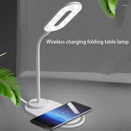 Table Lamps Intelligent Eye Protection USB Multi-Function Mobile Phone Wireless Charging Desk Lamp Led Creative Folding Small