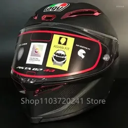 Motorcycle Helmets Carbon Fibre Material Matte Grey Red Helmet Men And Women Riding Full Face Motocross Big Spoiler