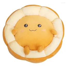 Pillow 1PC Cute Round Toast Bread Shape Tatami Seat Stuff Small Plush Sofa Indoor Floor Home Chair Pet Decor Winter Child Gift