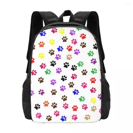 School Bags Colourful Dog Print Simple Stylish Student Schoolbag Waterproof Large Capacity Casual Backpack Travel Laptop Rucksack