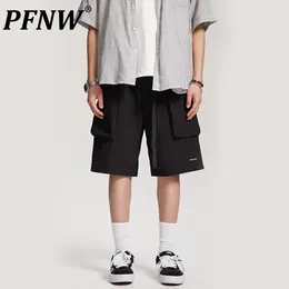 Men's Shorts PFNW 2024 Summer Loose Fifth Pants Big Pocket Solid Colour Trousers Fashion Trend Japanese Harajuku Style 28W3240