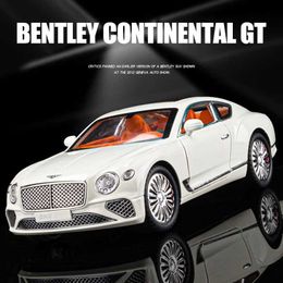 Diecast Model Cars 1 24 Bentley Continental GT Luxury Vehicle Alloy Series Model Car Collection Metal Diecast Toy Car Sound Light Gift For Children Y240520HJSD