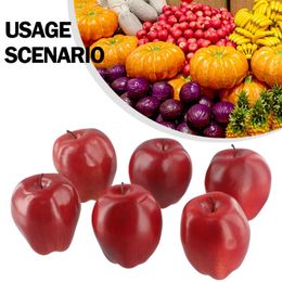 Party Decoration 6PCS Simulation Red Ground Cherry Snake Fruit Artificial Delicious App Le Model Fake Plate Holiday Props