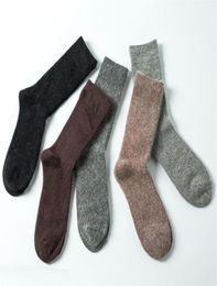 Party Favor 1 Pairs Angora Cashmere Wool Sock Mens Socks Comfortable Warm Pure Color Black7432431