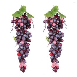 Party Decoration Artificial Bunch Of Grapes Fruits For Lifelike Plastic Table Centrepieces Dining Room Faux Fake