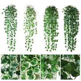 Decorative Flowers Hanging Artificial Plants Vines Garland Vine Leaves Fake Plant Home Wedding Christmas Party Garden Balcony Decoration