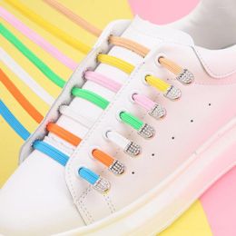 Shoe Parts 1PCS Clip Resilience Latchet Lazy Shoelace Unisex Elastic Sneakers String Quick On And Off Solid Colour