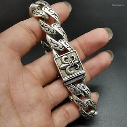 Bangle Maichuang/Tibetan Silver Inlaid Bracelet Fashion Bangles Personality Charm Jewellery Exquisite Workmanship Men Women Couple Gift